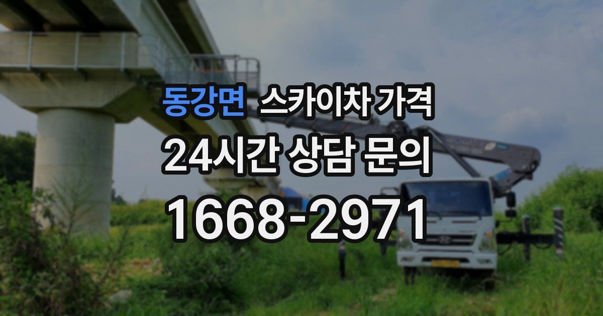 동강면 스카이차 가격