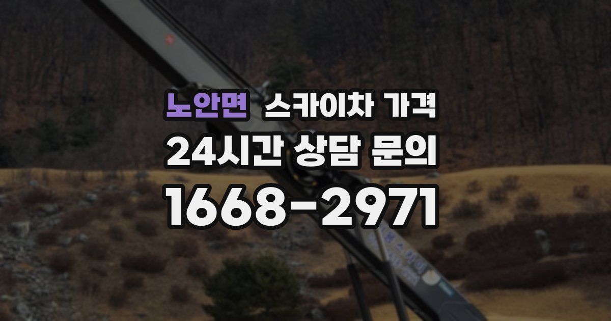 노안면 스카이차 가격