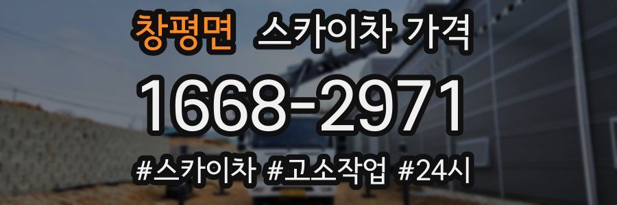 창평면 스카이차 가격