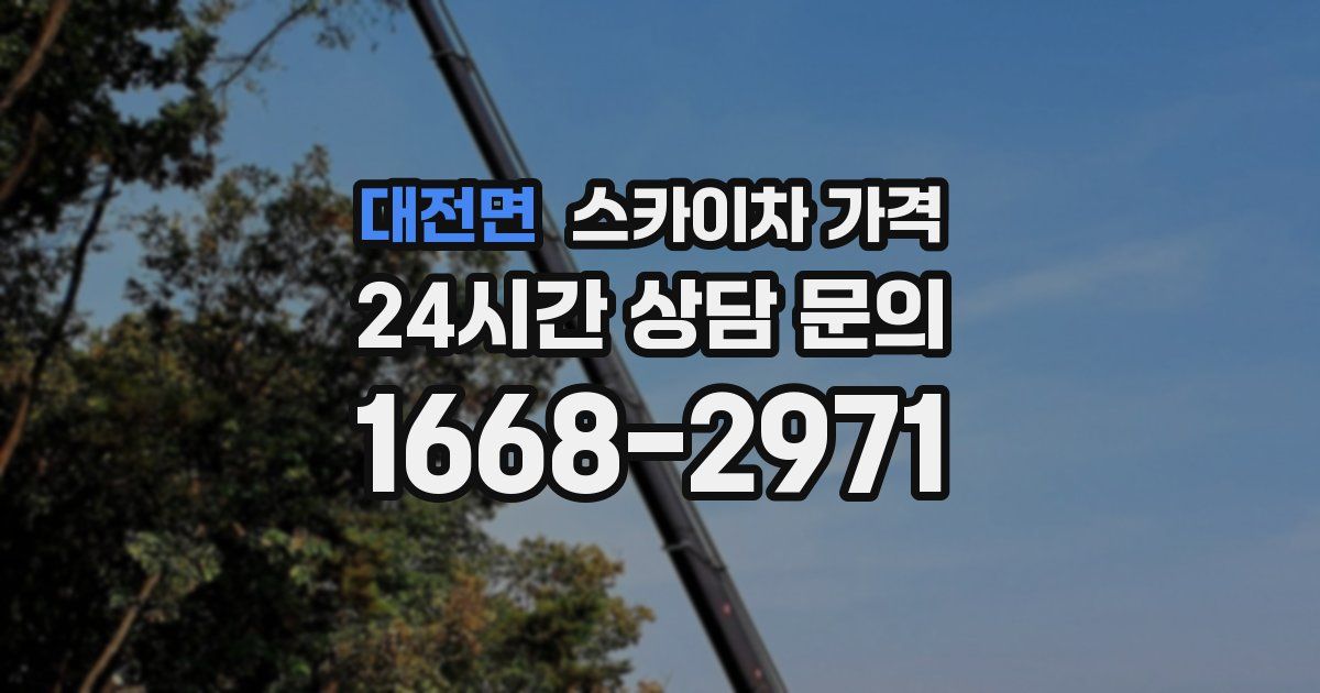 대전면 스카이차 가격