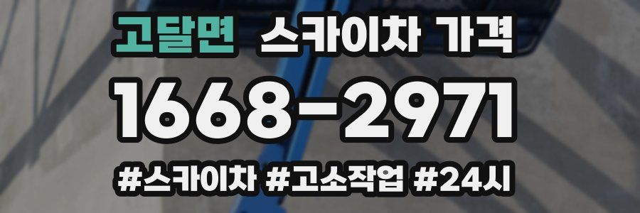 고달면 스카이차 가격