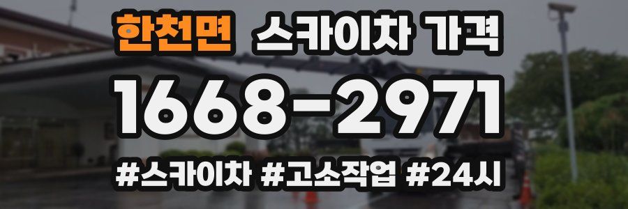 한천면 스카이차 가격