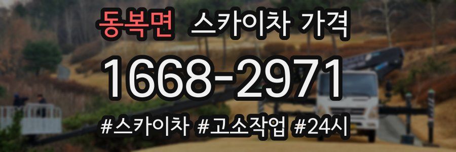 동복면 스카이차 가격