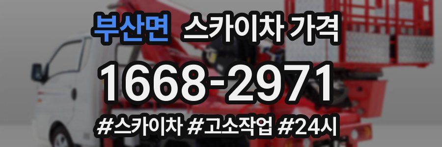 부산면 스카이차 가격