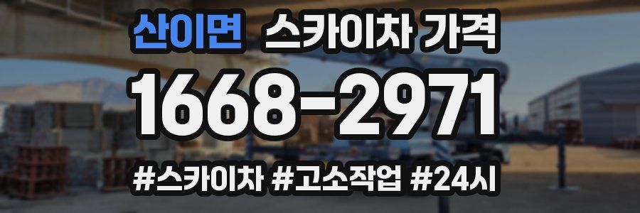 산이면 스카이차 가격