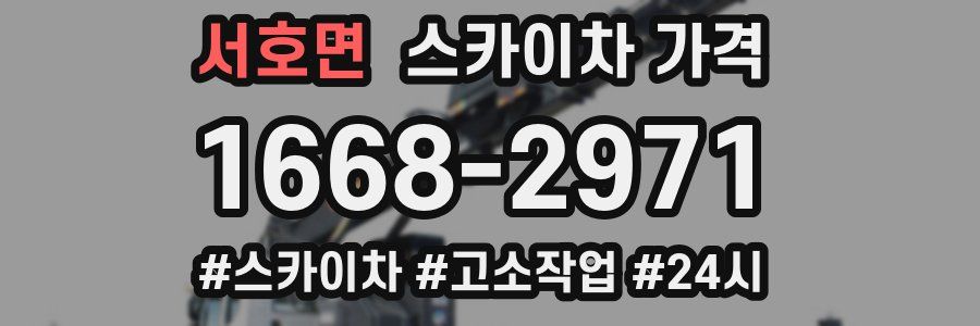 서호면 스카이차 가격