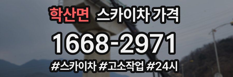 학산면 스카이차 가격