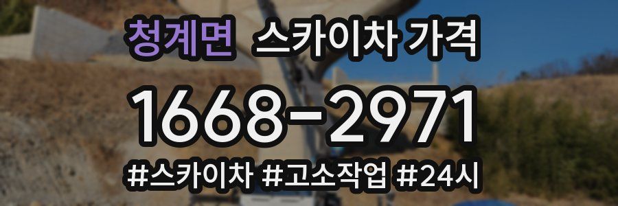 청계면 스카이차 가격