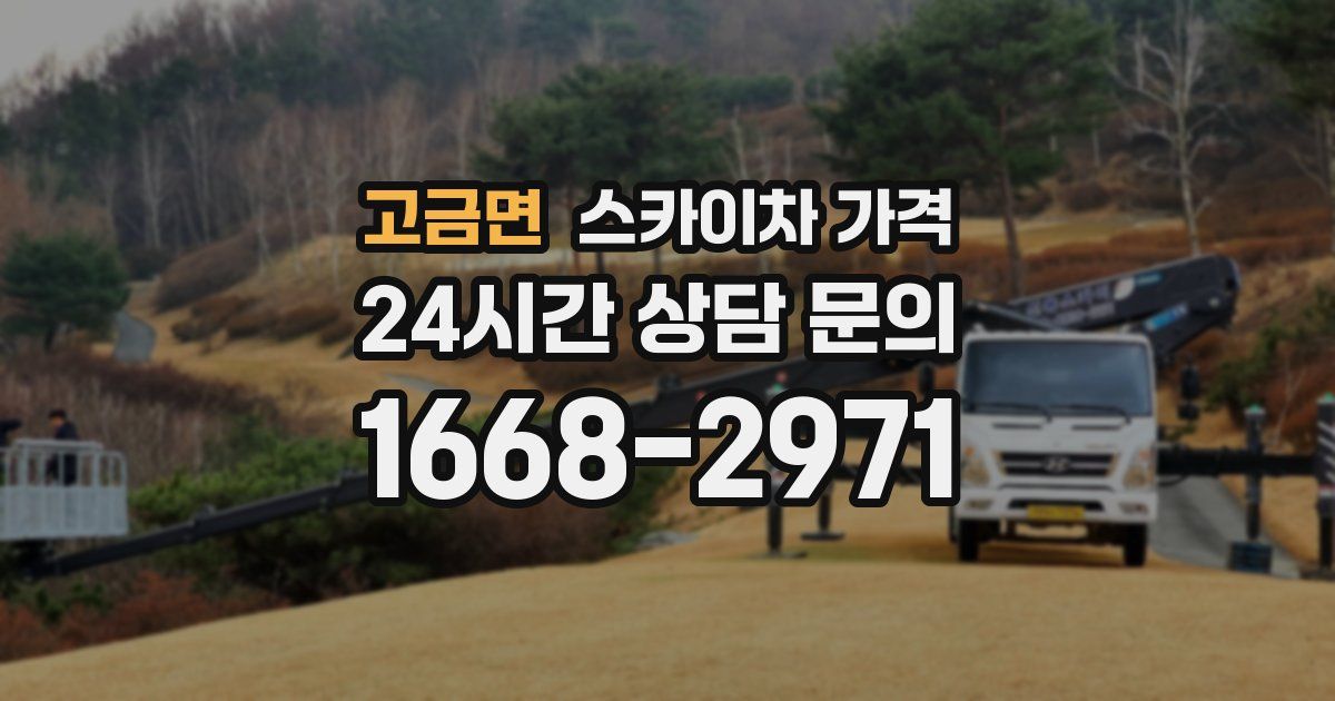 고금면 스카이차 가격