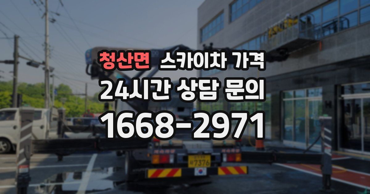 청산면 스카이차 가격