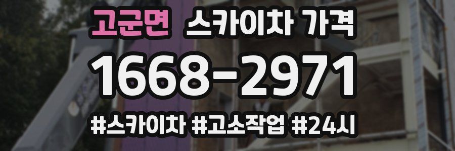 고군면 스카이차 가격