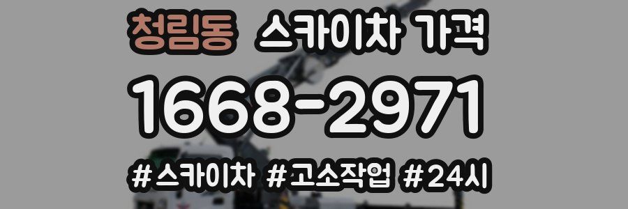 청림동 스카이차 가격