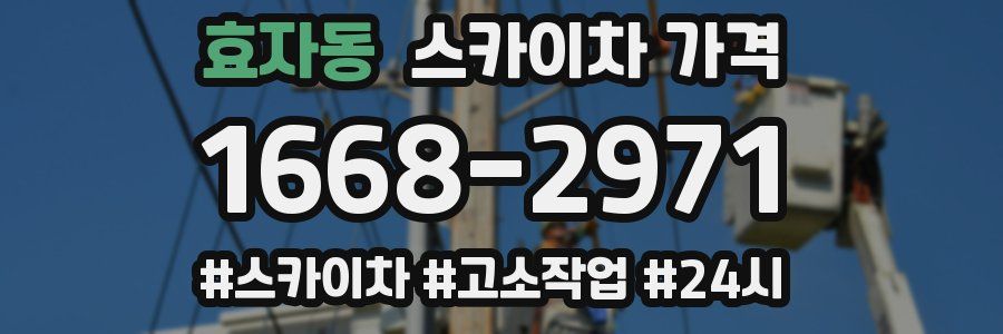 효자동 스카이차 가격