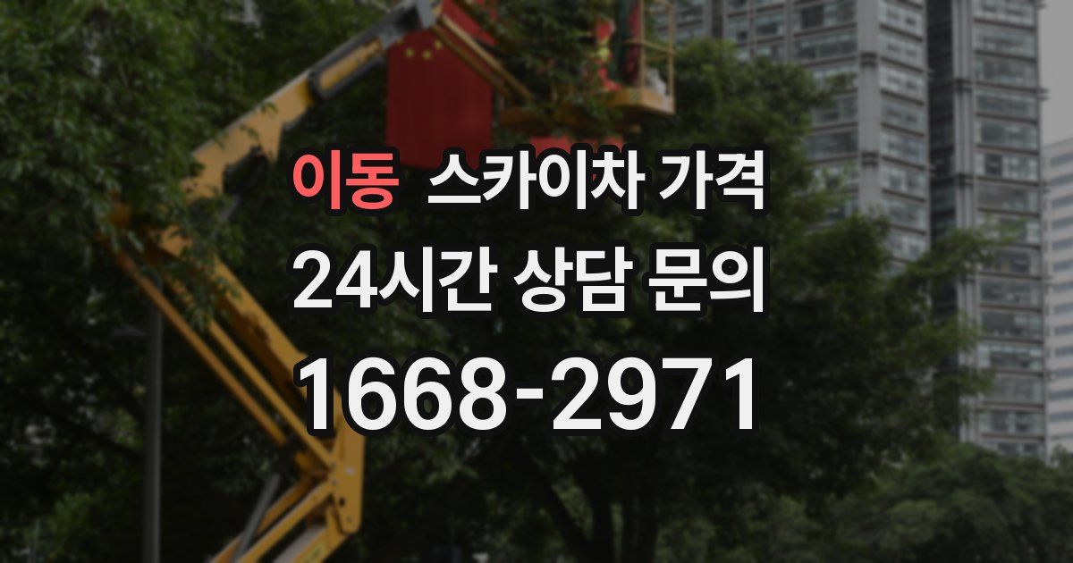 이동 스카이차 가격