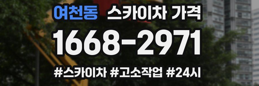 여천동 스카이차 가격