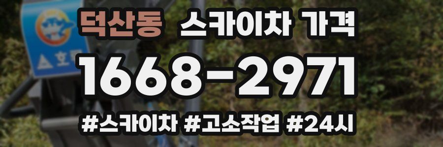 덕산동 스카이차 가격