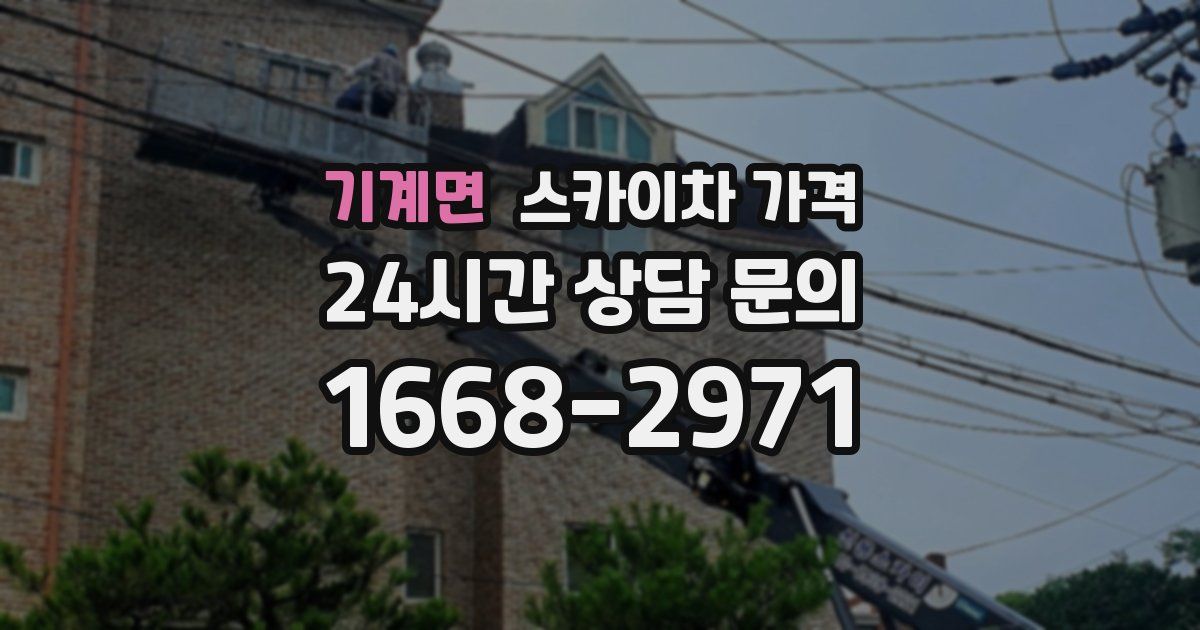 기계면 스카이차 가격