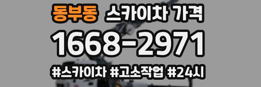 동부동 스카이차 가격