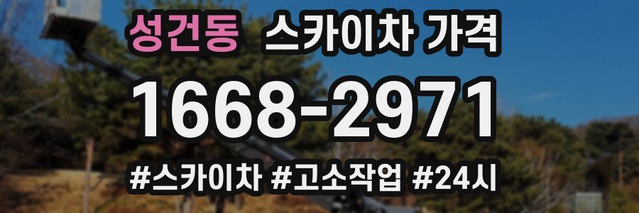 성건동 스카이차 가격