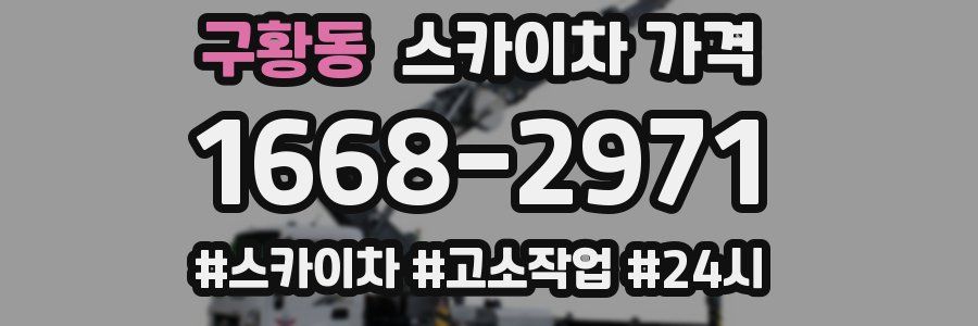 구황동 스카이차 가격