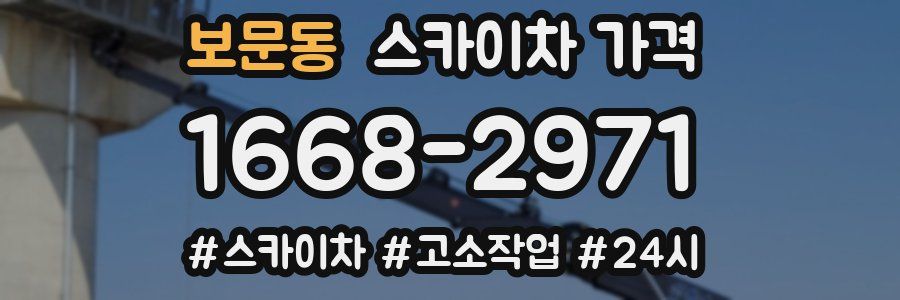 보문동 스카이차 가격