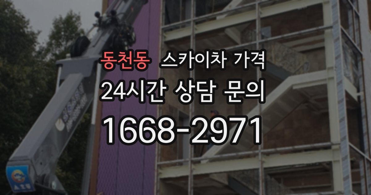 동천동 스카이차 가격