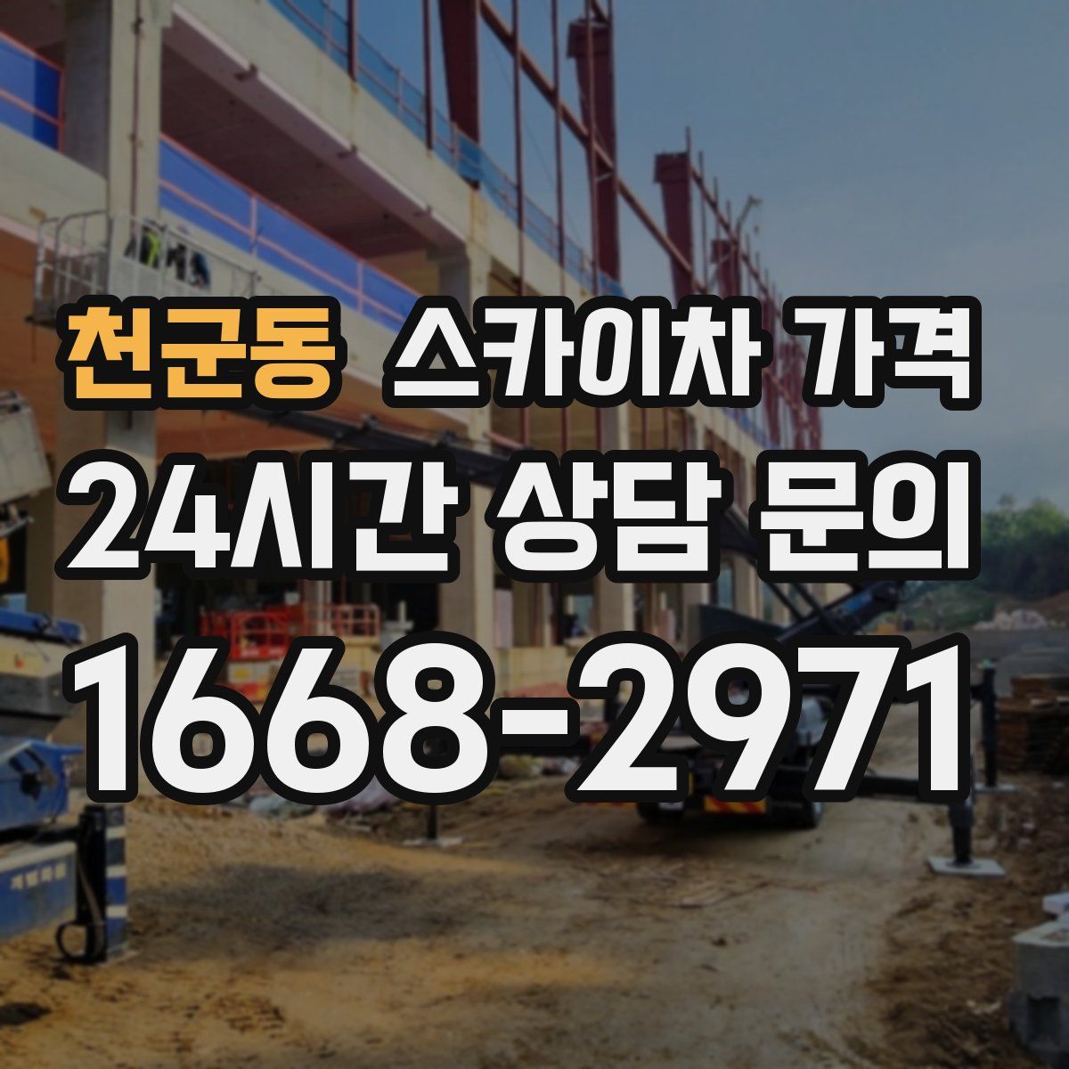 천군동 스카이차 가격