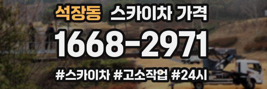 석장동 스카이차 가격