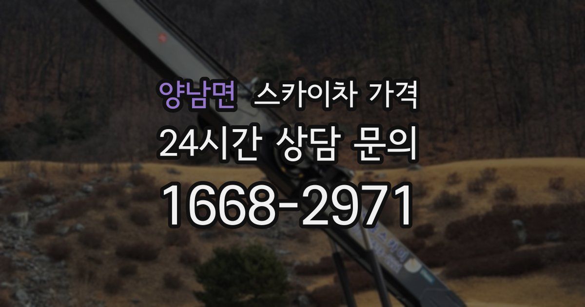 양남면 스카이차 가격