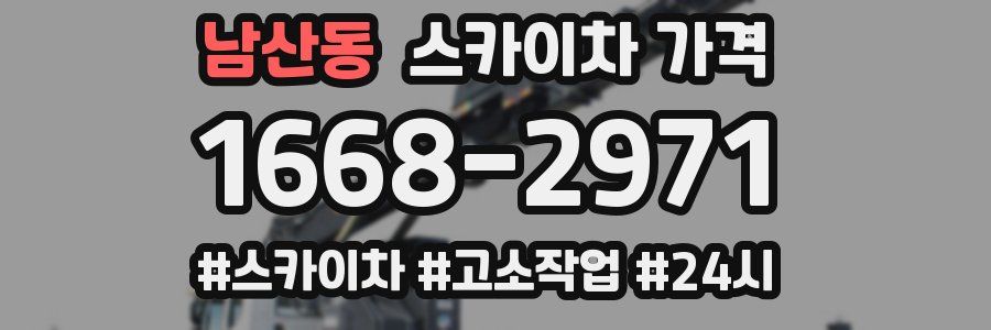 남산동 스카이차 가격