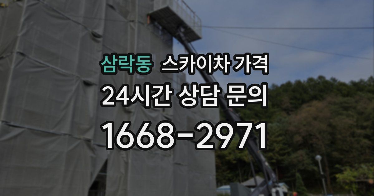 삼락동 스카이차 가격