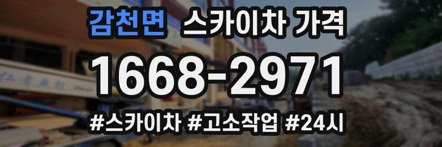 감천면 스카이차 가격