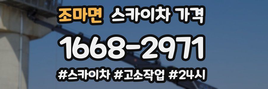 조마면 스카이차 가격