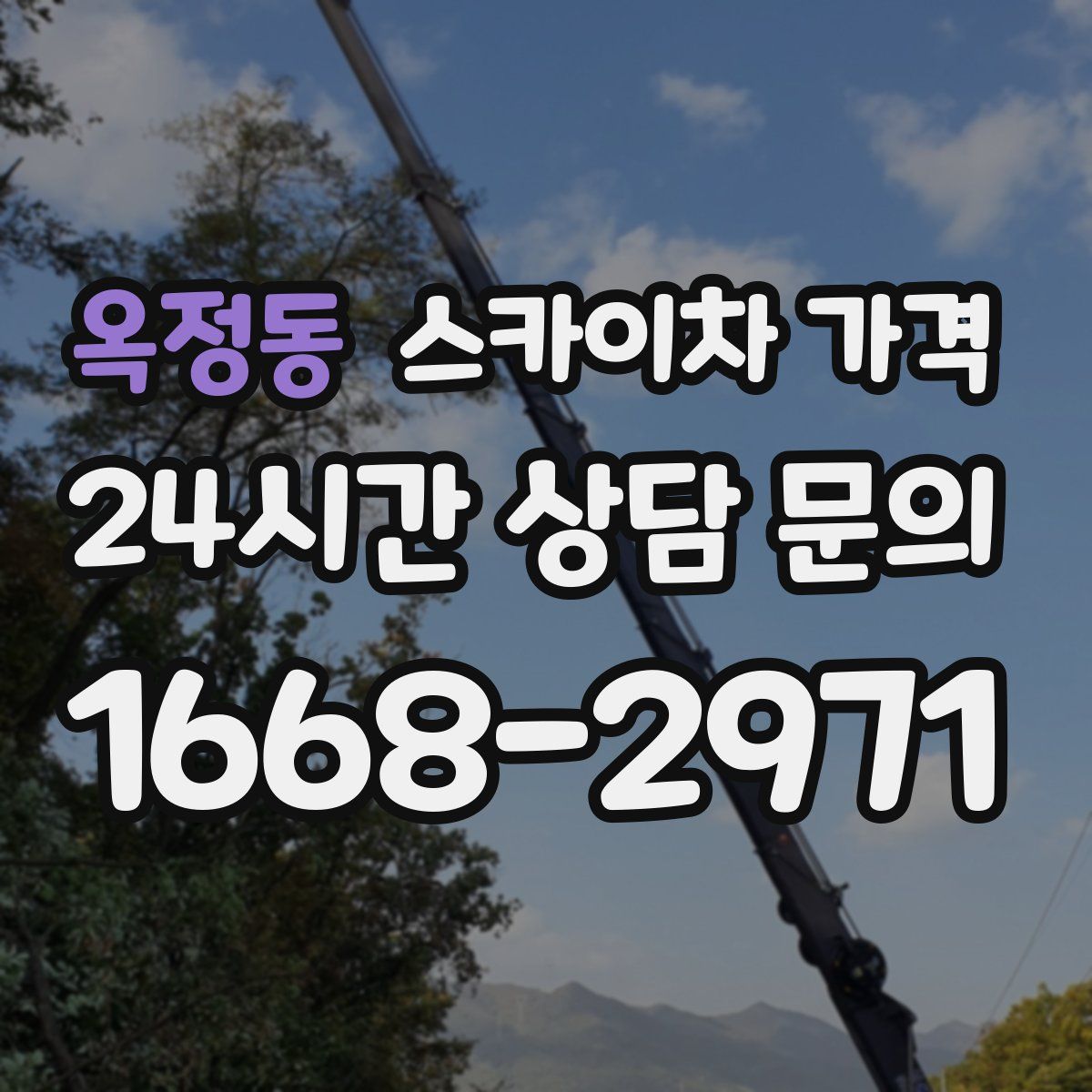 옥정동 스카이차 가격