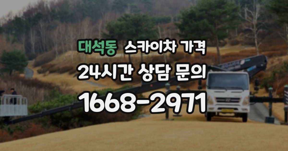 대석동 스카이차 가격