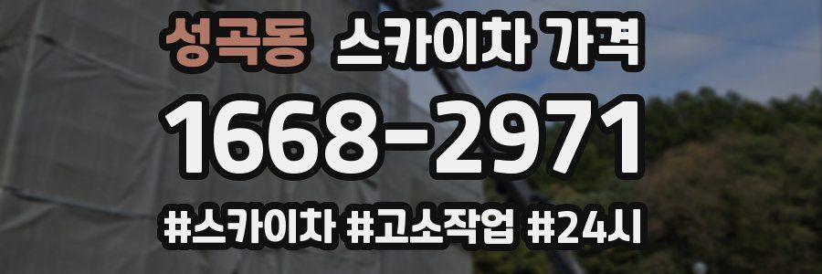성곡동 스카이차 가격