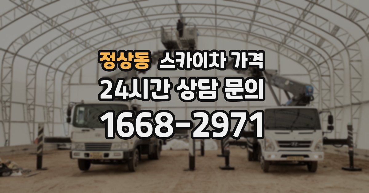 정상동 스카이차 가격