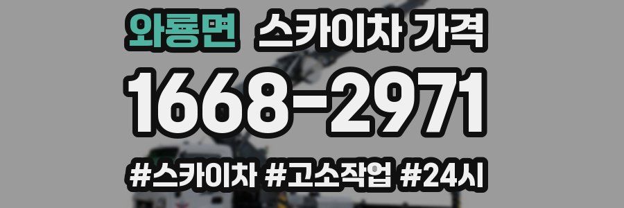 와룡면 스카이차 가격