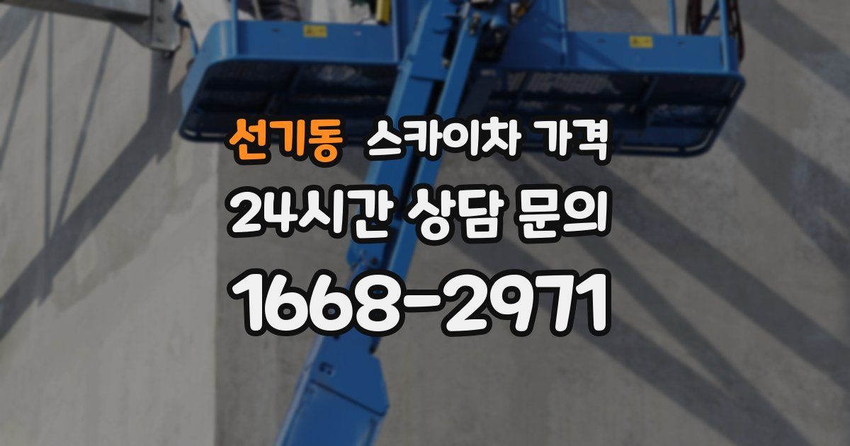 선기동 스카이차 가격