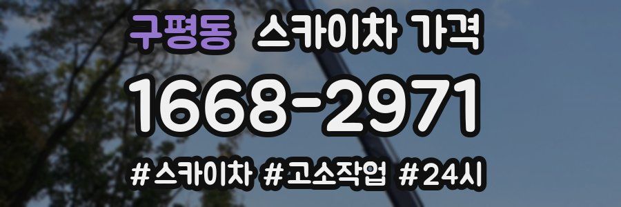 구평동 스카이차 가격