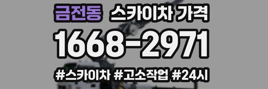 금전동 스카이차 가격