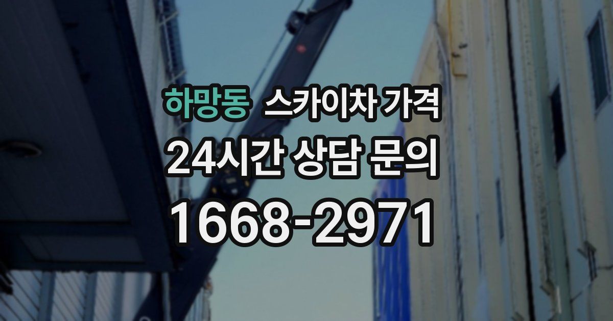 하망동 스카이차 가격