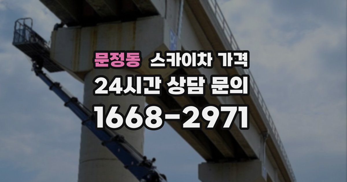 문정동 스카이차 가격