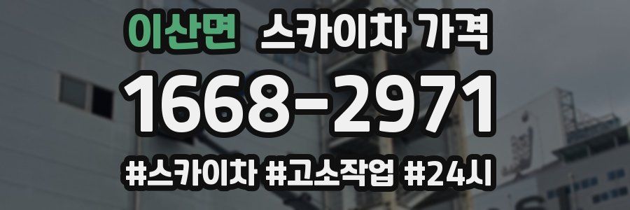 이산면 스카이차 가격