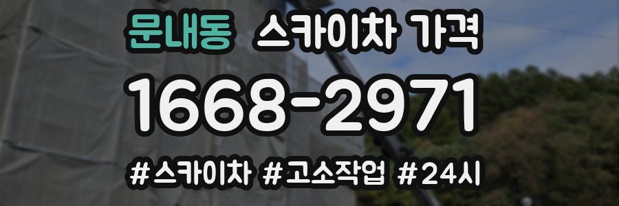 문내동 스카이차 가격