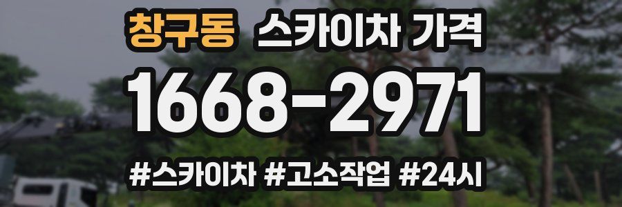 창구동 스카이차 가격