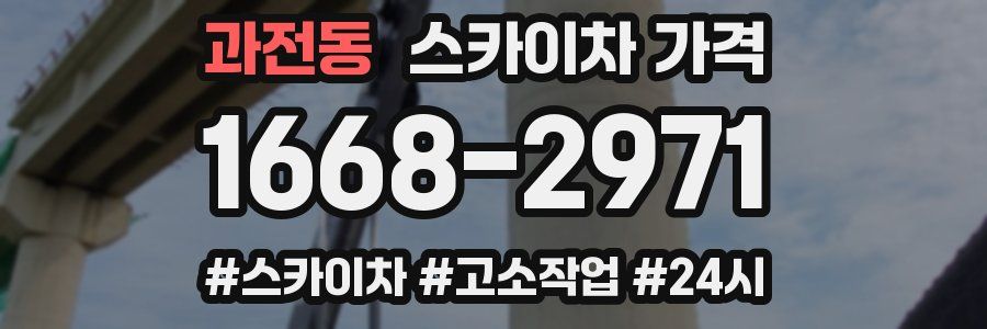 과전동 스카이차 가격