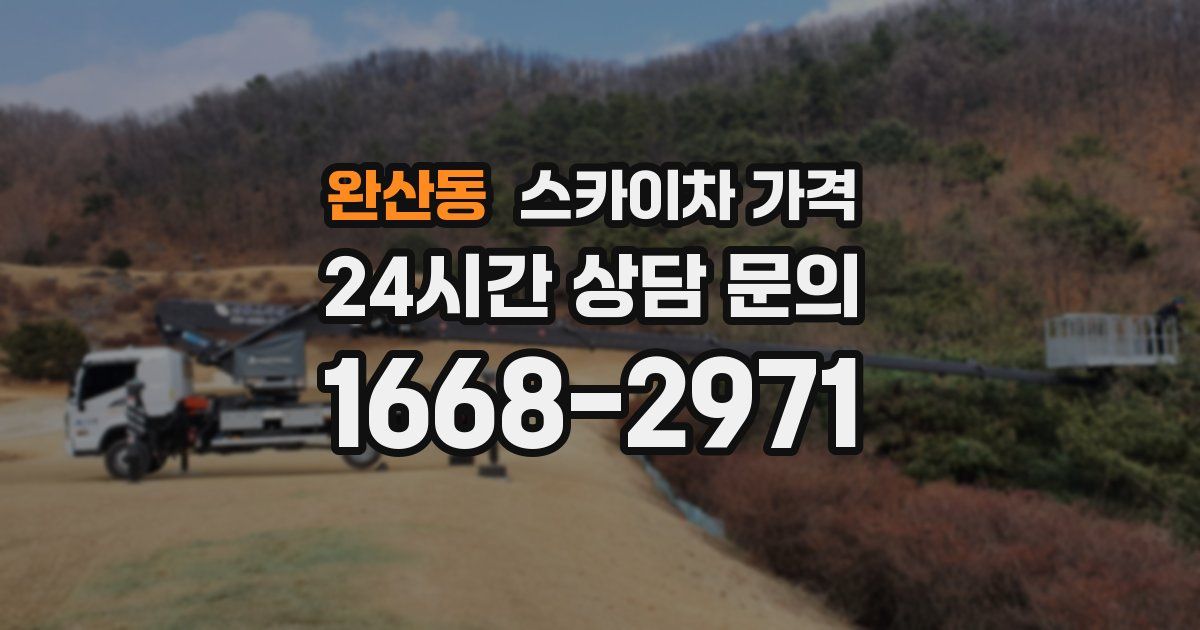 완산동 스카이차 가격