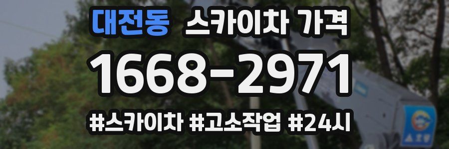 대전동 스카이차 가격