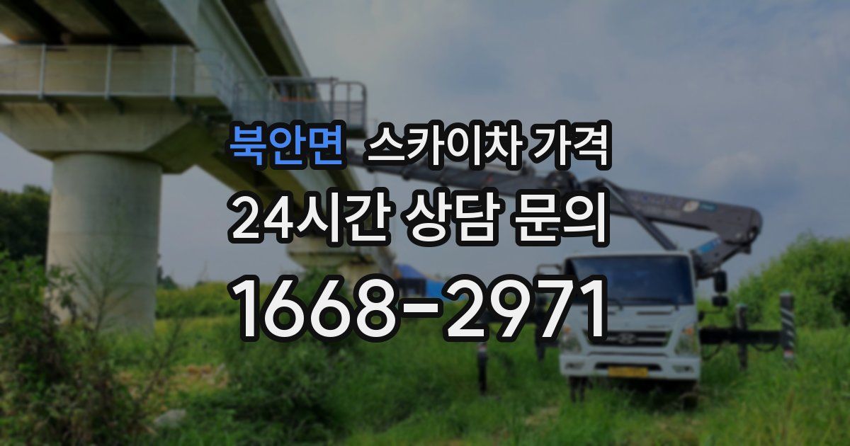 북안면 스카이차 가격